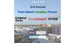 3rd Palm Beach CorpGov Forum with NYSE, Goodmans, Goldman Sachs Nov. 8